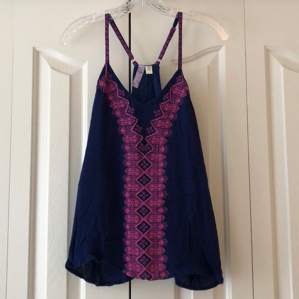 Francesca’s Navy/ Pink Tank Top